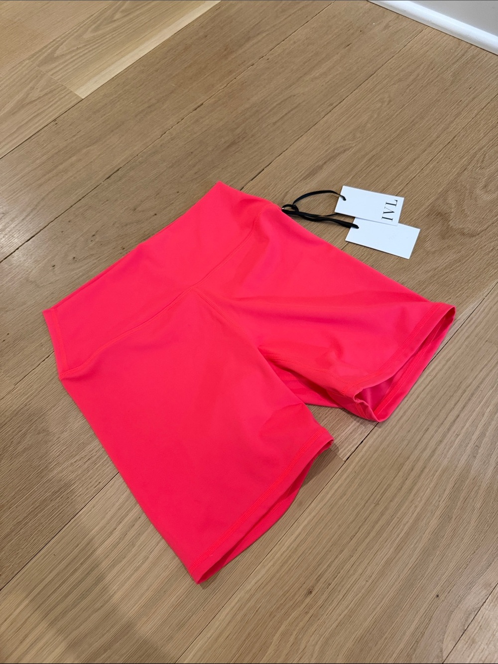 High-Rise Neon Pink Bike Shorts